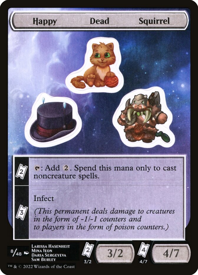 Happy Dead Squirrel (8) - Unfinity Sticker Sheets (SUNF)