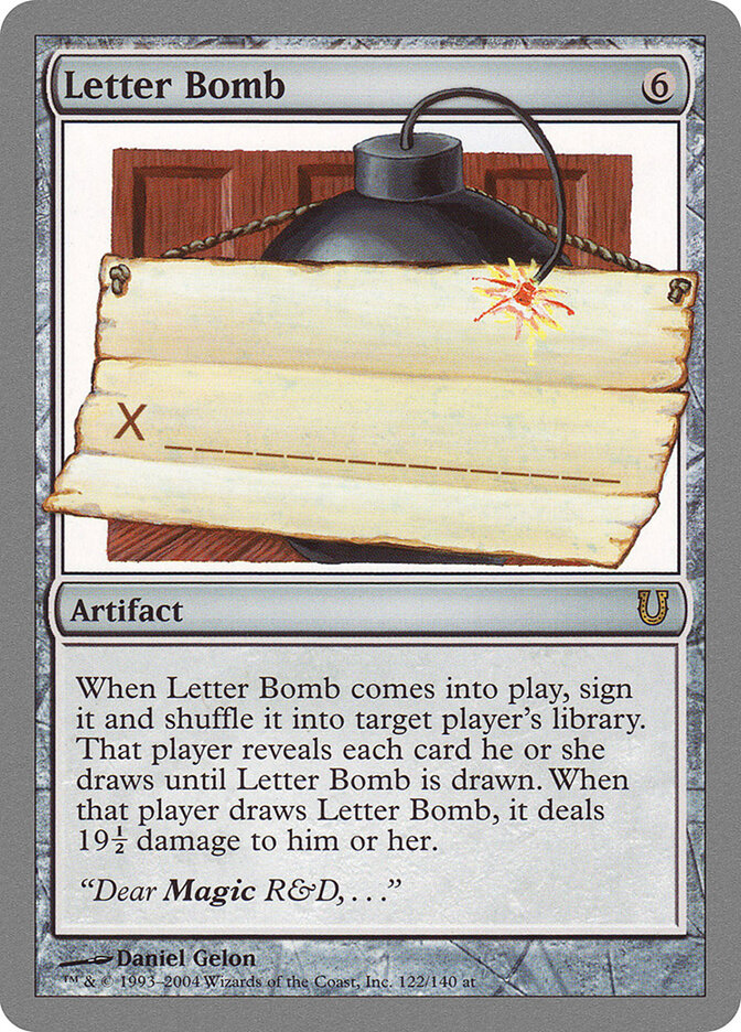 Letter Bomb (122) - Unhinged (UNH)