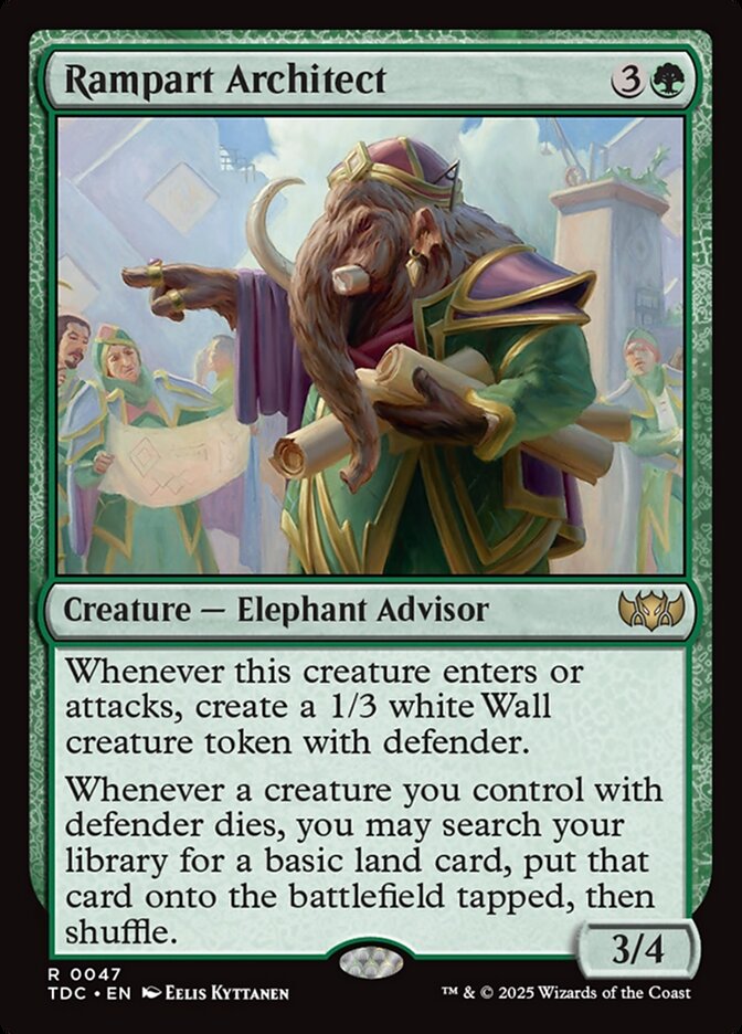Rampart Architect - Tarkir: Dragonstorm Commander (TDC)