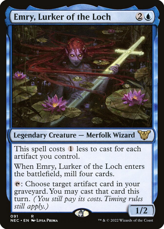 Emry, Lurker of the Loch (91) - Neon Dynasty Commander (NEC)