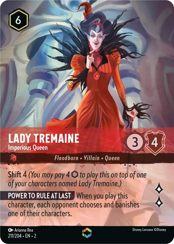 Lady Tremaine - Imperious Queen - [Foil, Enchanted] Rise of the Floodborn (2)