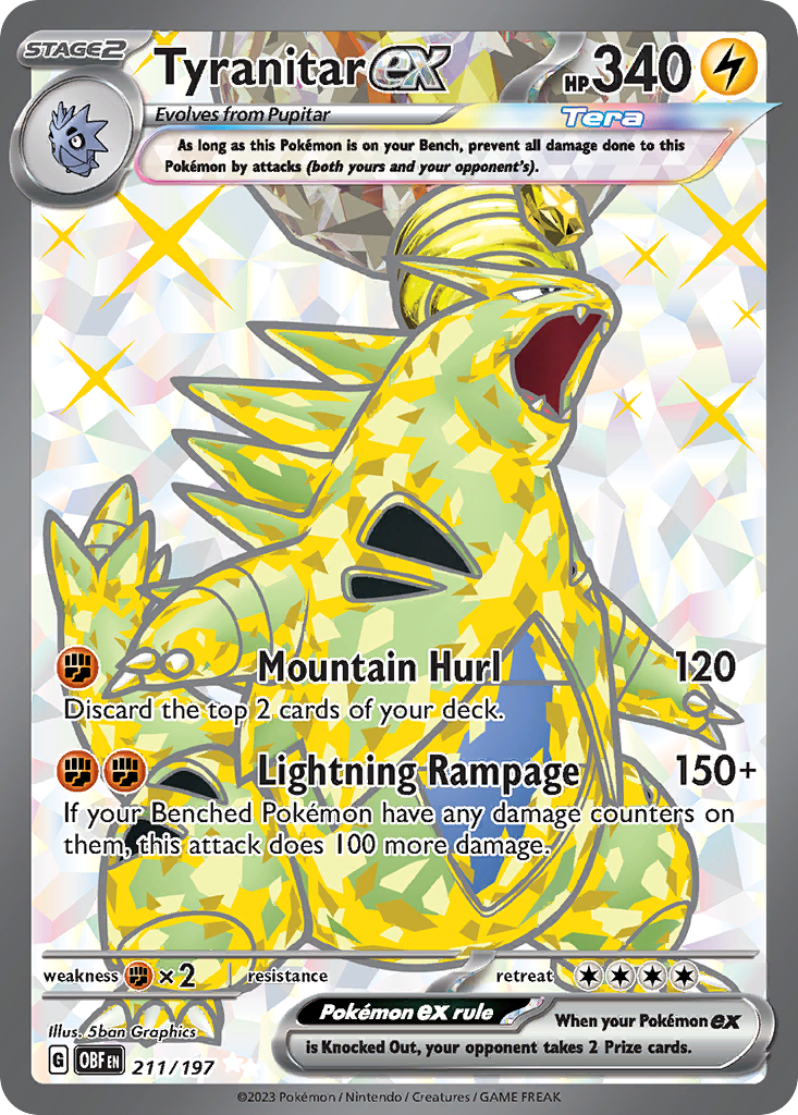 Tyranitar ex (211/197) - [Full Art] Obsidian Flames (OBF)