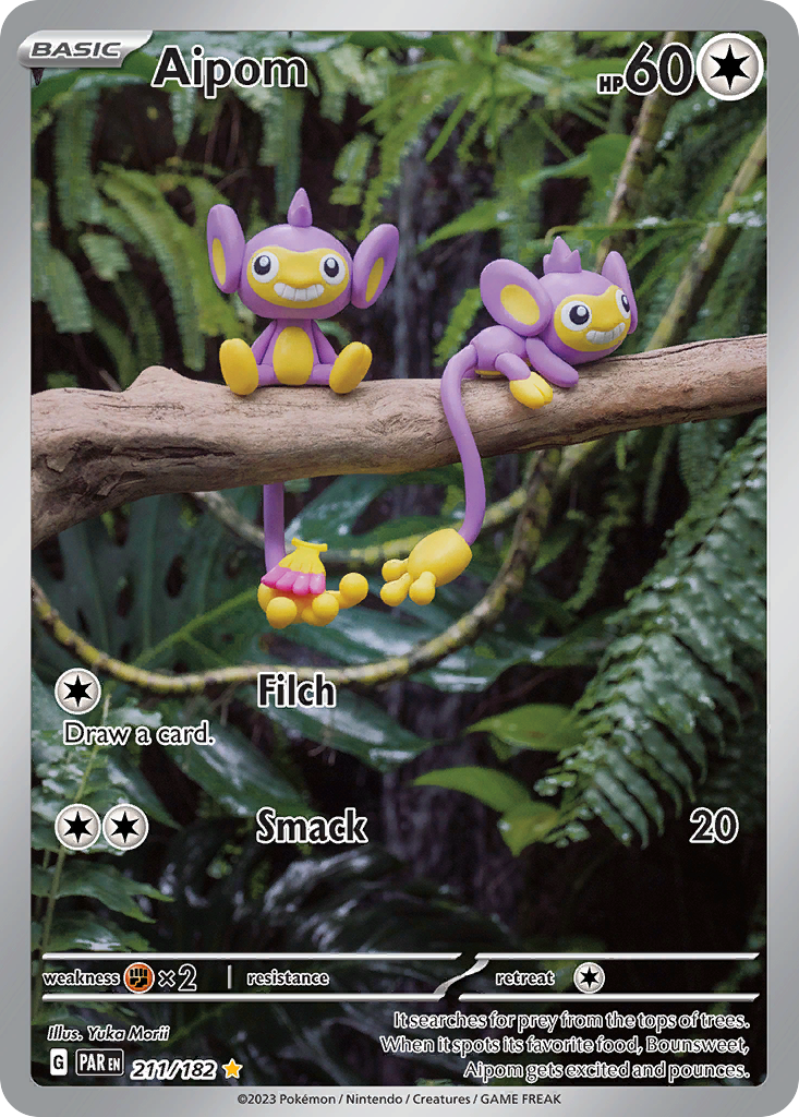 Aipom (211/182) - [Illustration Rare] Paradox Rift (PAR)