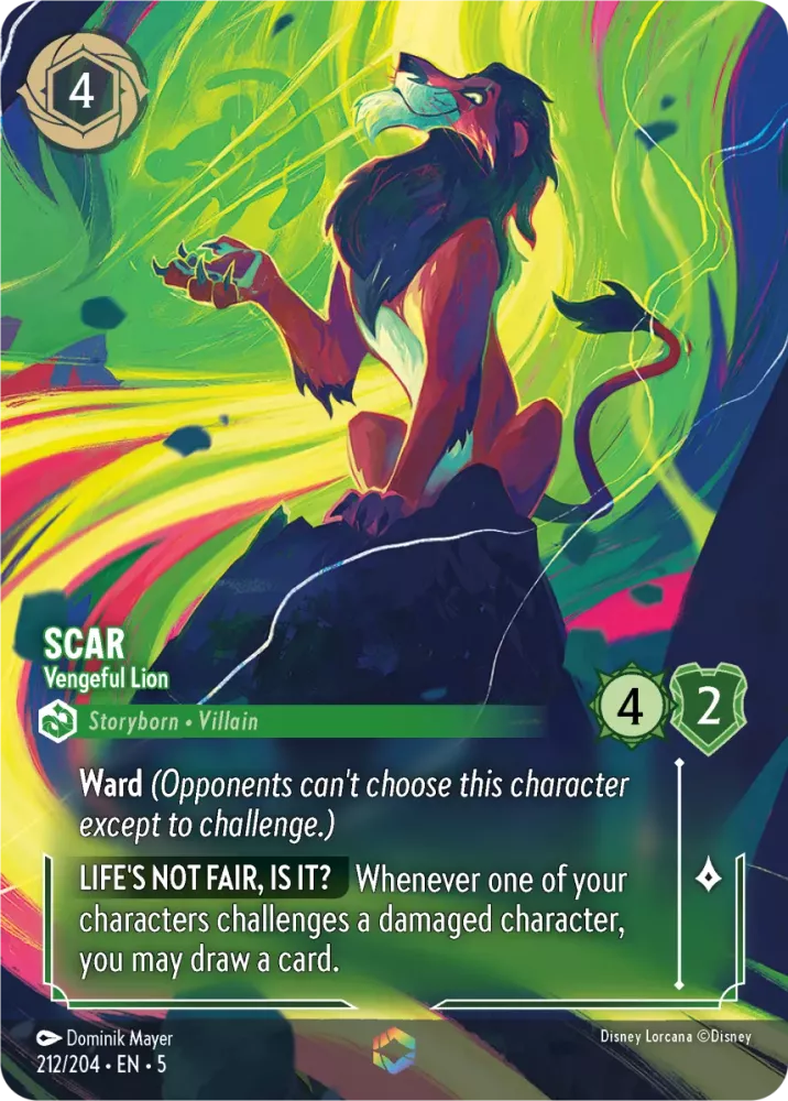 Scar - Vengeful Lion - [Foil, Enchanted] Shimmering Skies (5)