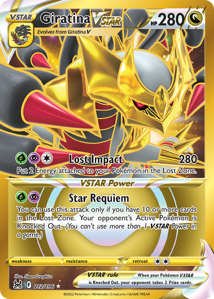 Giratina VSTAR (212/196) - [Secret Rare] Lost Origin (LOR)