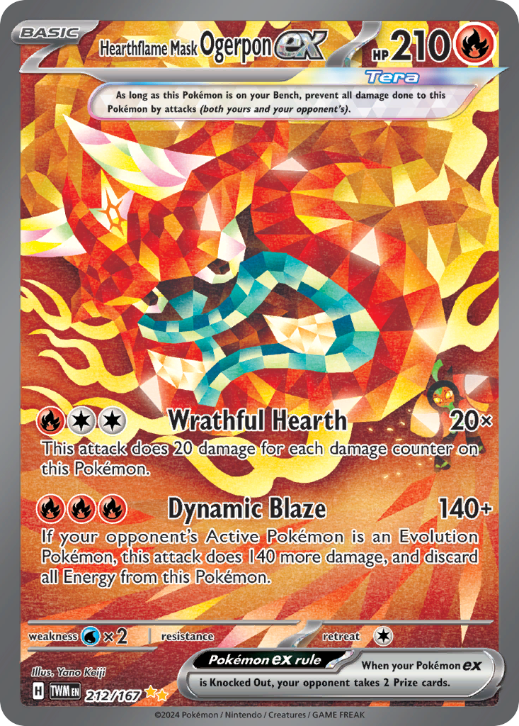 Hearthflame Mask Ogerpon ex (212/167) - [Special Illustration Rare] Twilight Masquerade (TWM)