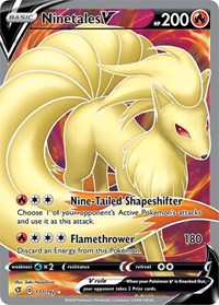 Ninetales V (Full Art) (177) - SWSH02: Rebel Clash (SWSH02)
