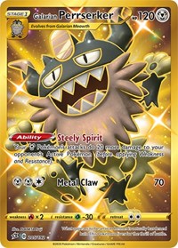 Galarian Perrserker (Secret) (205) - SWSH02: Rebel Clash (SWSH02)