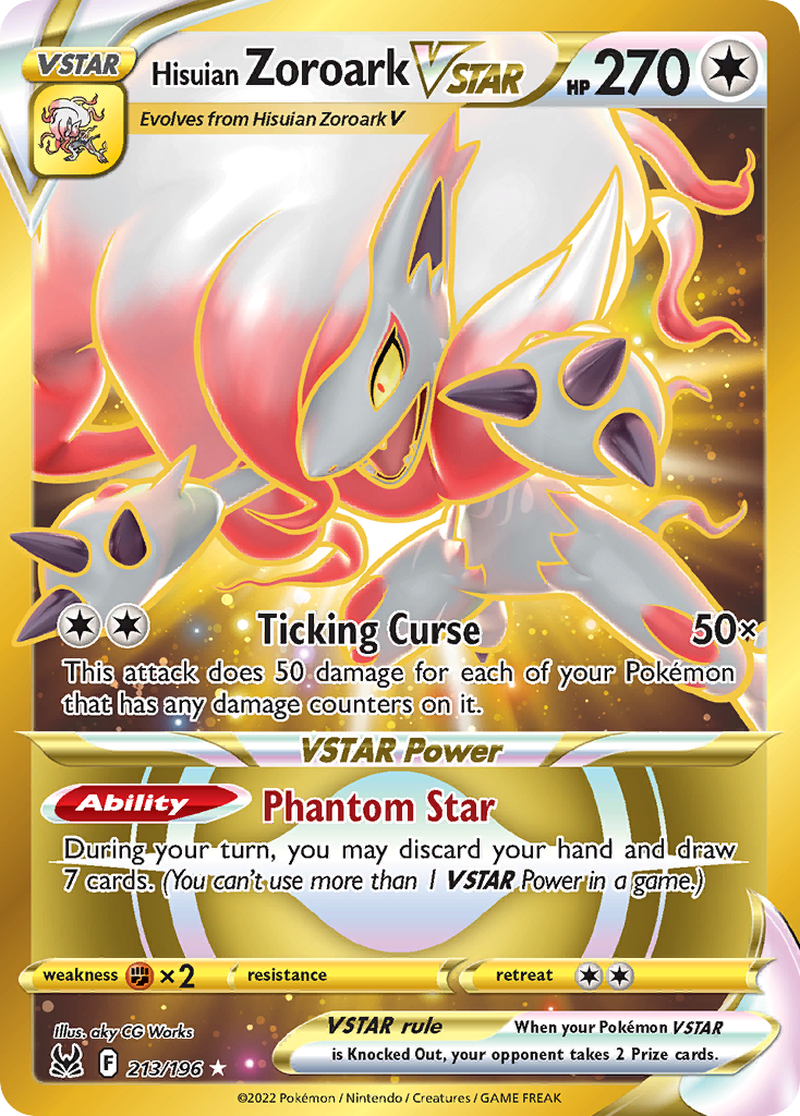 Hisuian Zoroark VSTAR (213/196) - [Secret Rare] Lost Origin (LOR)