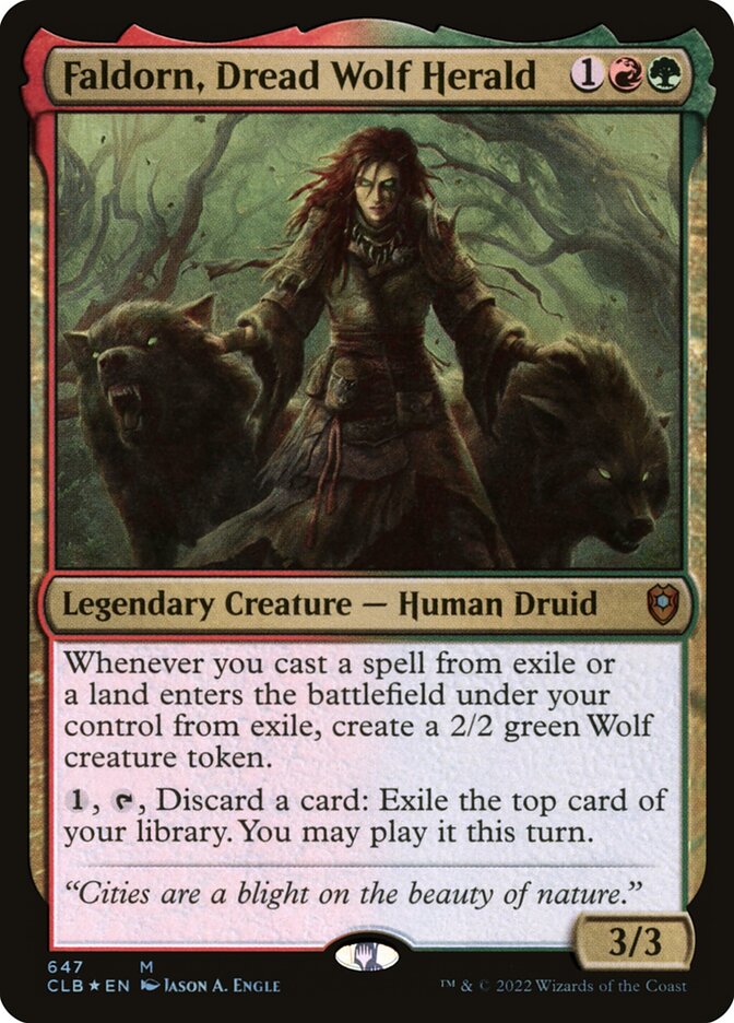 Faldorn, Dread Wolf Herald (647) - Commander Legends: Battle for Baldur's Gate (CLB)
