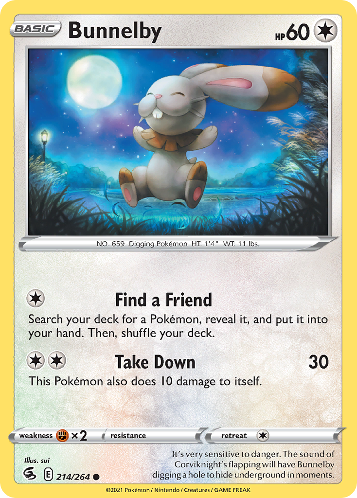 Bunnelby (214/264) - [Reverse Holo] Fusion Strike (FST)