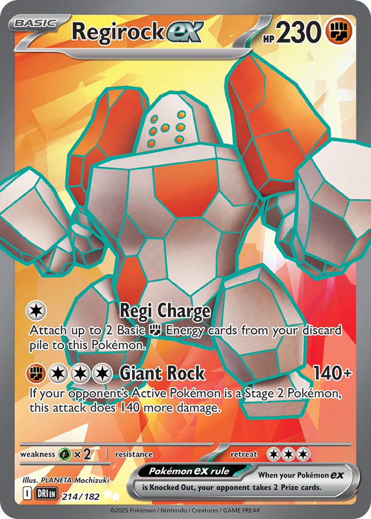 Regirock ex (214/182) - [Full Art] Destined Rivals (DRI)