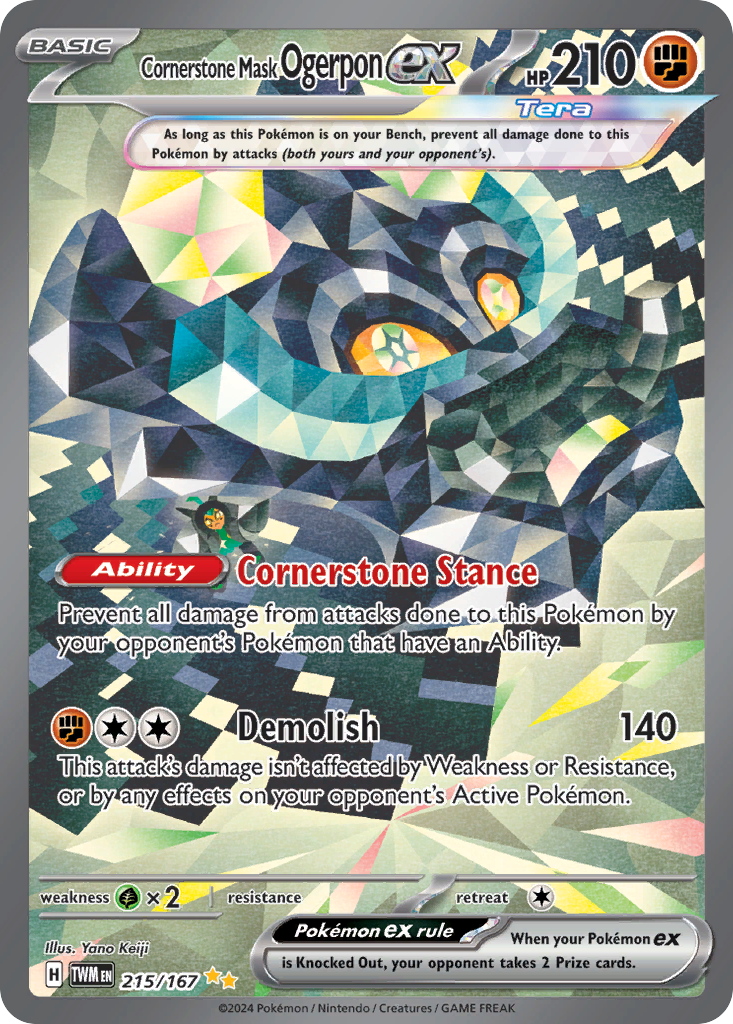 Cornerstone Mask Ogerpon ex (215/167) - [Special Illustration Rare] Twilight Masquerade (TWM)