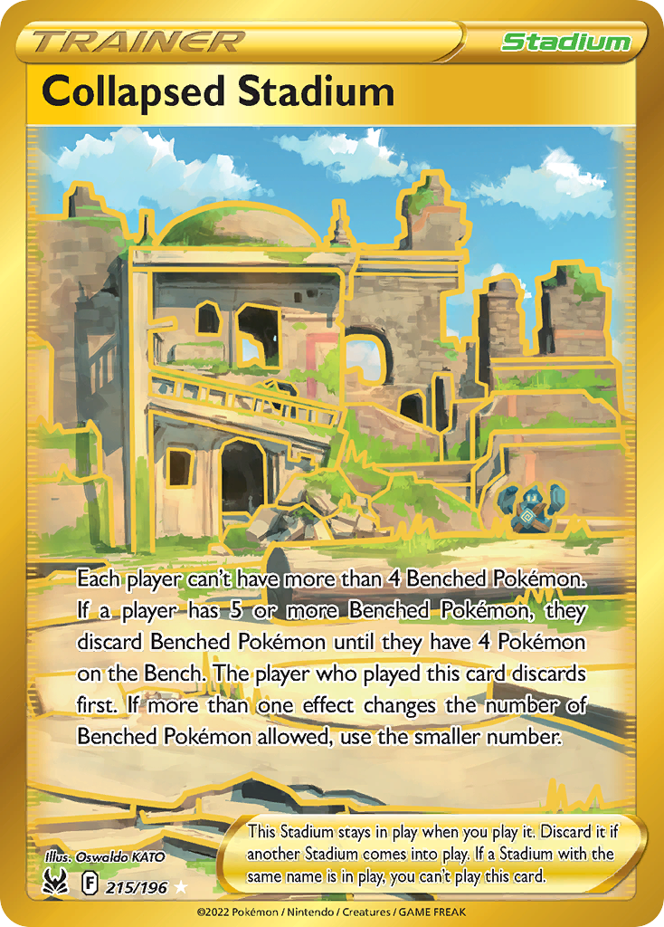 Collapsed Stadium (215/196) - [Secret Rare] Lost Origin (LOR)