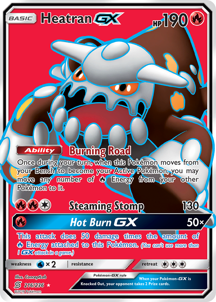 Heatran-GX (216/236) - [Full Art] Unified Minds (UNM)
