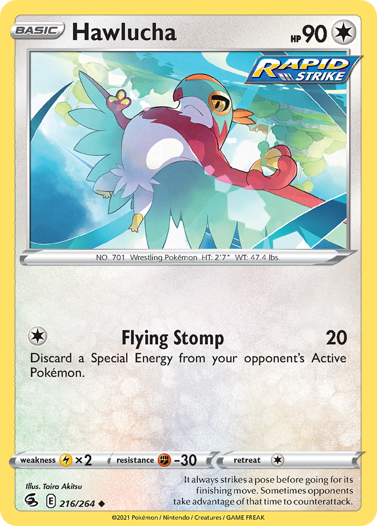 Hawlucha (216/264) - [Reverse Holo] Fusion Strike (FST)
