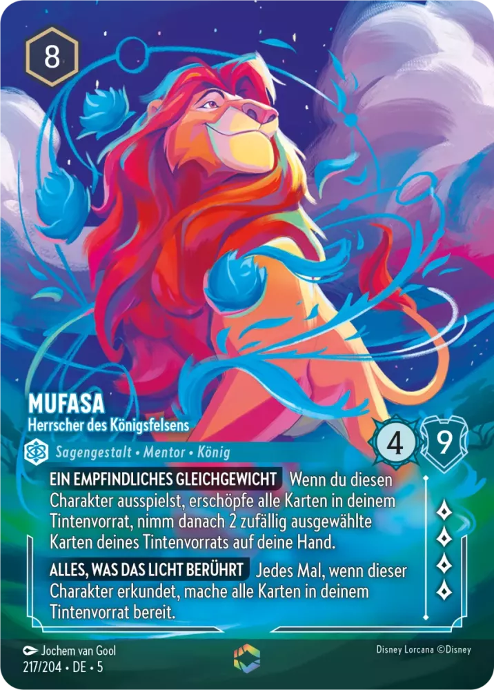 Mufasa - Ruler of Pride Rock - [Foil, Enchanted] Shimmering Skies (5)