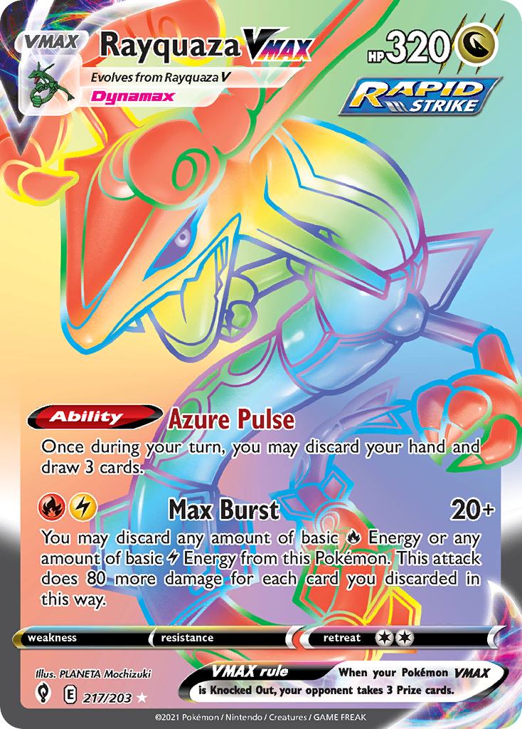 Rayquaza VMAX (217/203) - [Rainbow Holo] Evolving Skies (EVS)