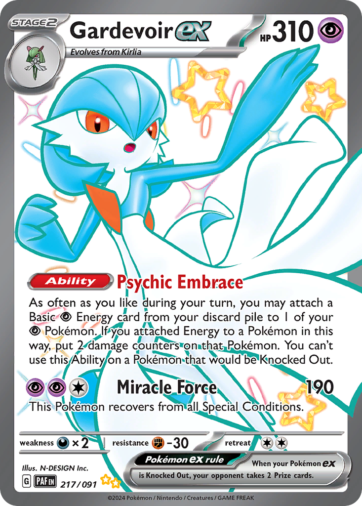 Gardevoir ex (217/91) - [Shiny Holo] Paldean Fates (PAF)