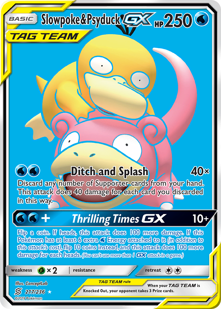 Slowpoke & Psyduck-GX (217/236) - [Full Art] Unified Minds (UNM)