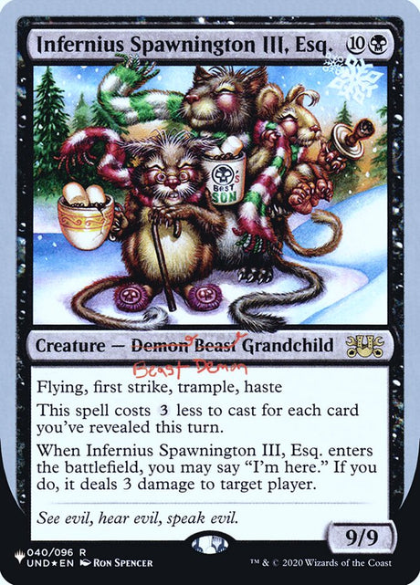 Infernius Spawnington III, Esq. (21) - The List (Unfinity Foil Edition) (ULST)