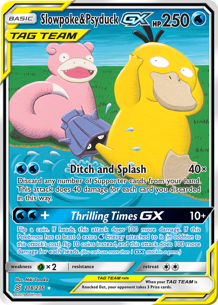 Slowpoke & Psyduck-GX (218/236) - [Full Art] Unified Minds (UNM)