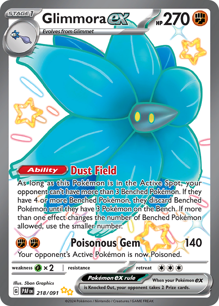 Glimmora ex (218/91) - [Shiny Holo] Paldean Fates (PAF)