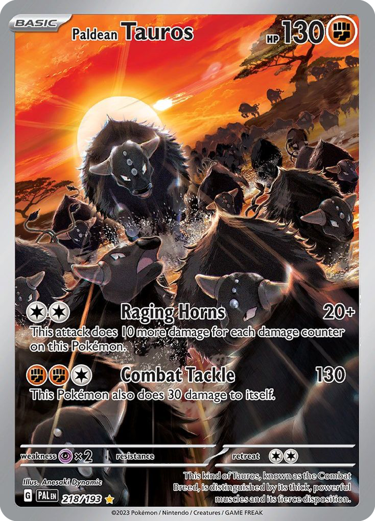 Paldean Tauros (218/193) - [Illustration Rare] Paldea Evolved (PAL)