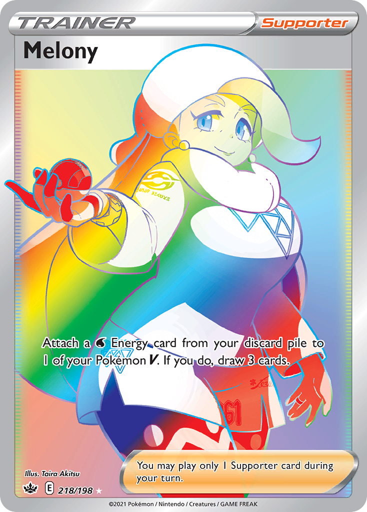 Melony (218/198) - [Rainbow Holo] Chilling Reign (CRE)
