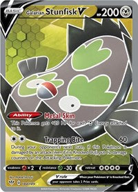 Galarian Stunfisk V (Full Art) (184) - SWSH03: Darkness Ablaze (SWSH03)