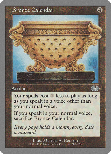 Bronze Calendar (71) - Unglued (UGL)