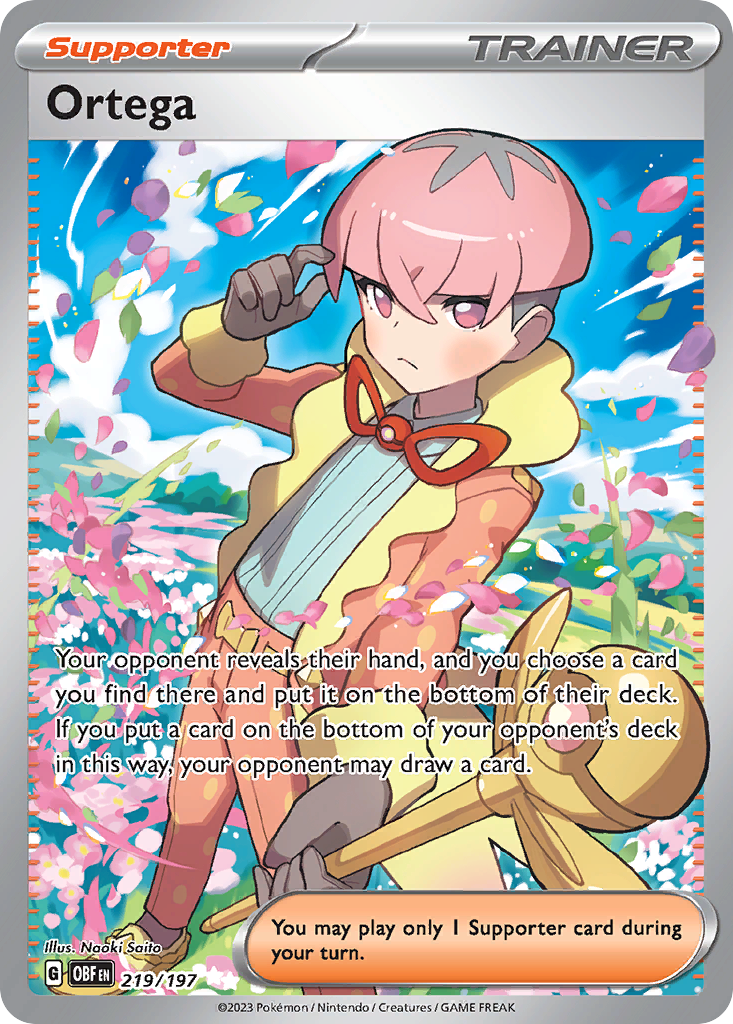 pokemon obsidian flames full art cards Pokemon Trading Card Game Obsidian Flames Ultra Rare Ortega #219