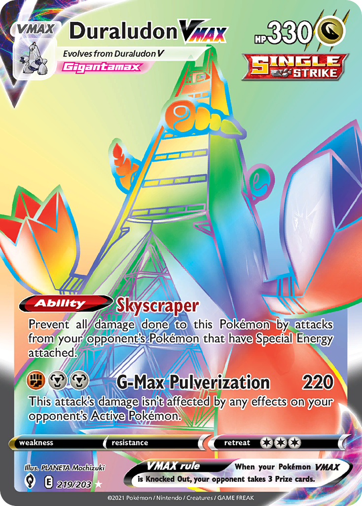 Duraludon VMAX (219/203) - [Rainbow Holo] Evolving Skies (EVS)