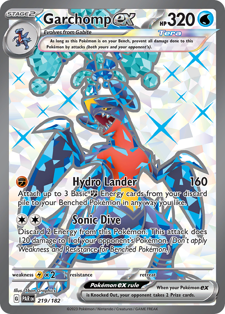 Garchomp ex (219/182) - [Full Art] Paradox Rift (PAR)