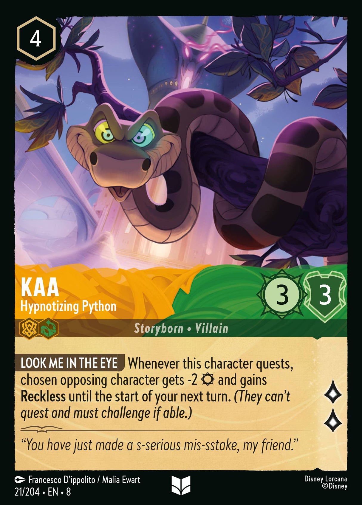 Kaa - Hypnotizing Python - [Foil] Reign of Jafar (8)