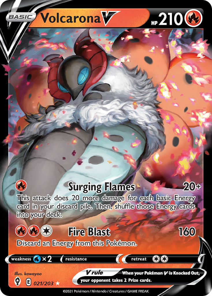 Volcarona V (21/203) - [Holo Foil] Evolving Skies (EVS)