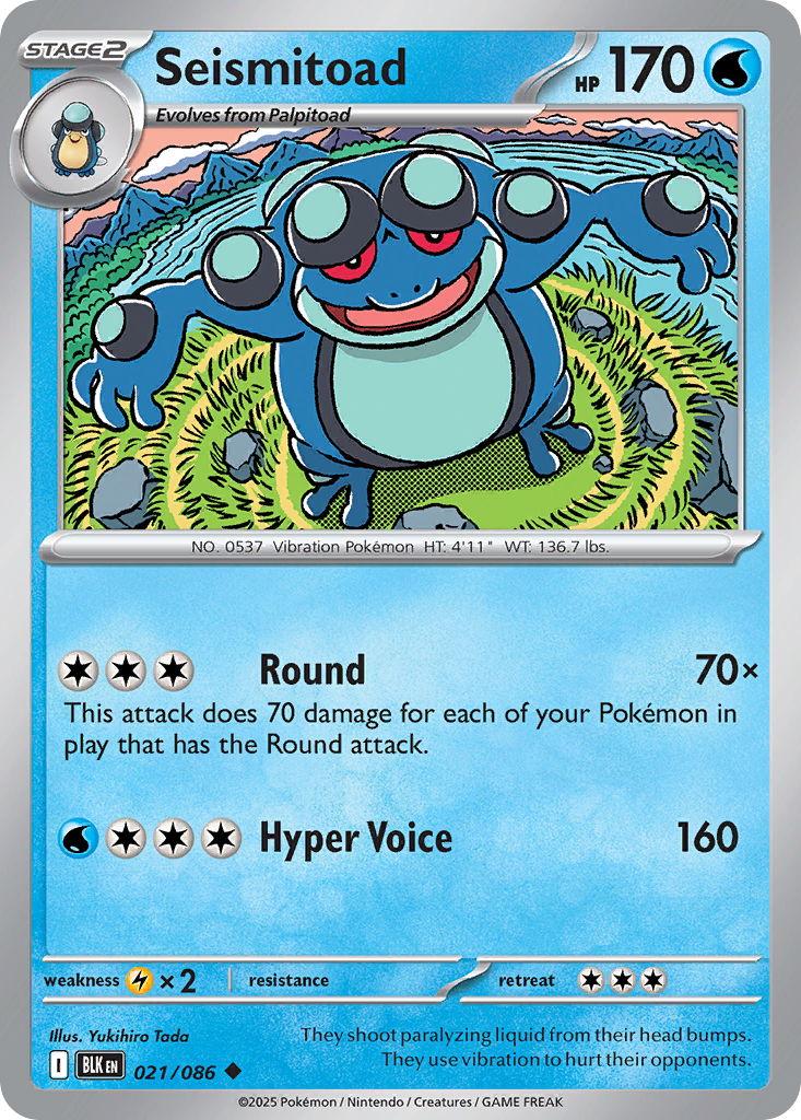 Seismitoad (21/86) - Black Bolt (BLK)