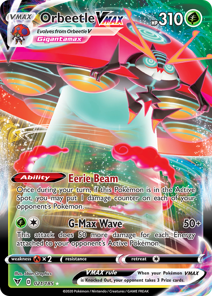 Orbeetle VMAX (21/185) - [Holo Foil] Vivid Voltage (VIV)