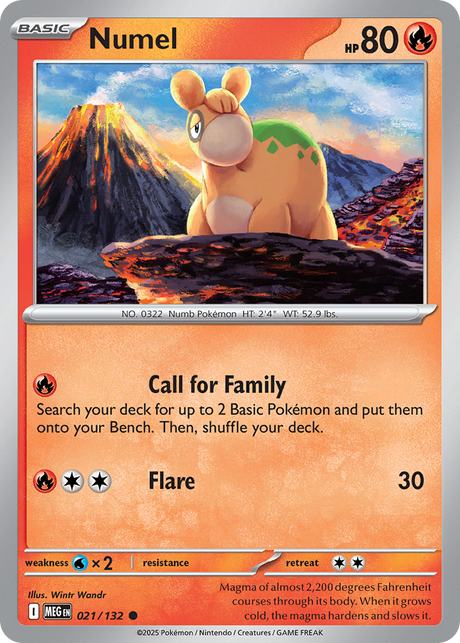 Numel (21/132) - [Reverse Holo] Mega Evolution (MEG)