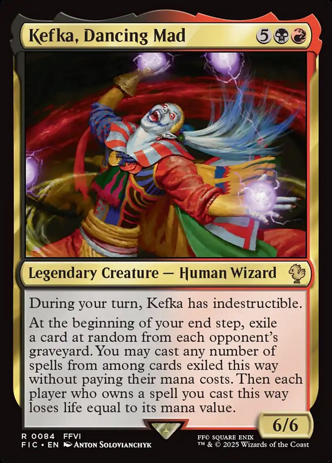 Kefka, Dancing Mad (84) - [Surge Foil] Final Fantasy Commander (FIC)