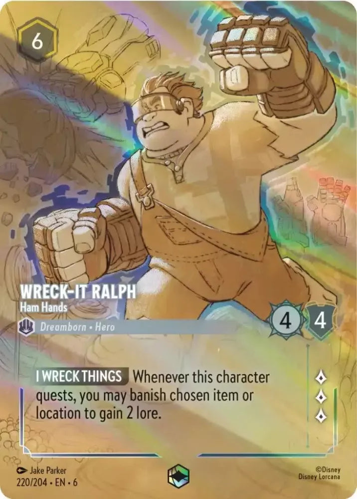 Wreck‐It Ralph - Ham Hands - [Foil, Enchanted] Azurite Sea (6)