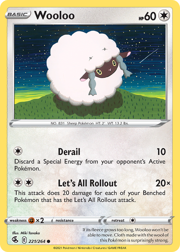 Wooloo (221/264) - [Reverse Holo] Fusion Strike (FST)