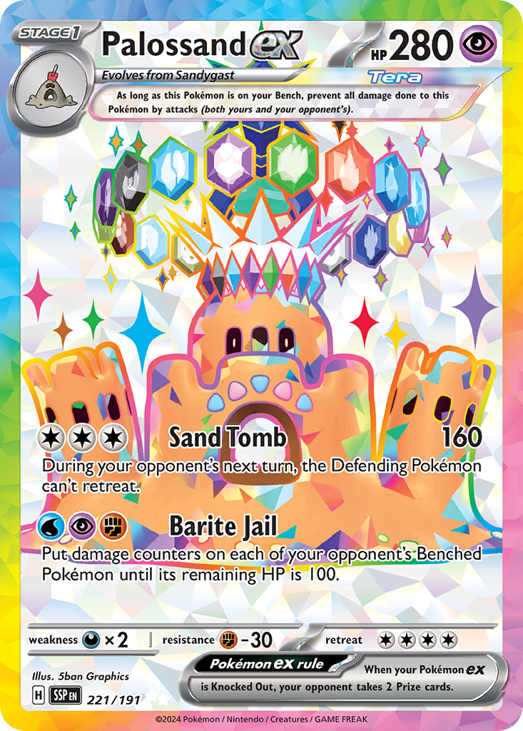 Palossand ex (221/191) - [Full Art] Surging Sparks (SSP)