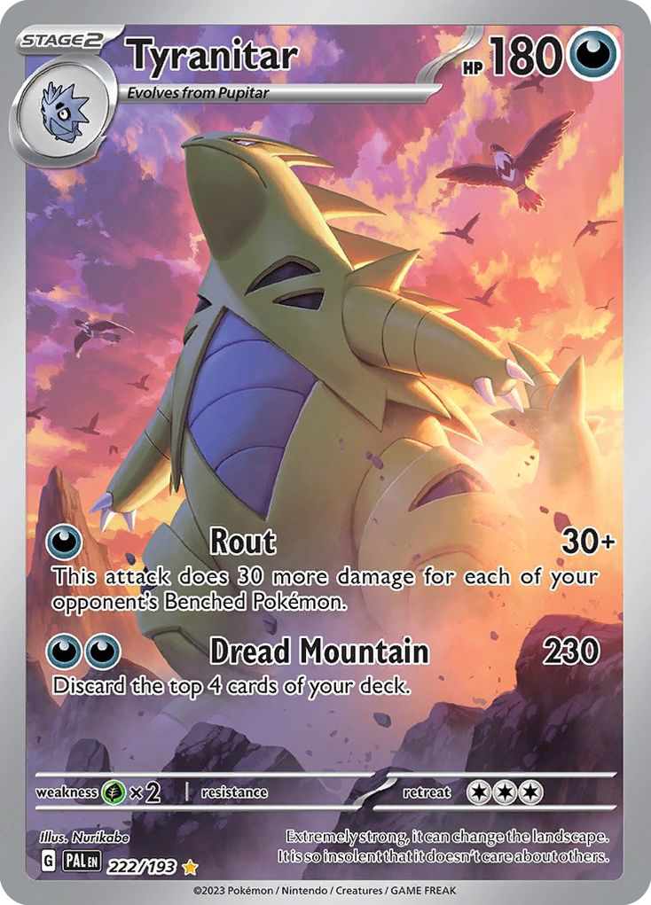 Tyranitar (222/193) - [Illustration Rare] Paldea Evolved (PAL)