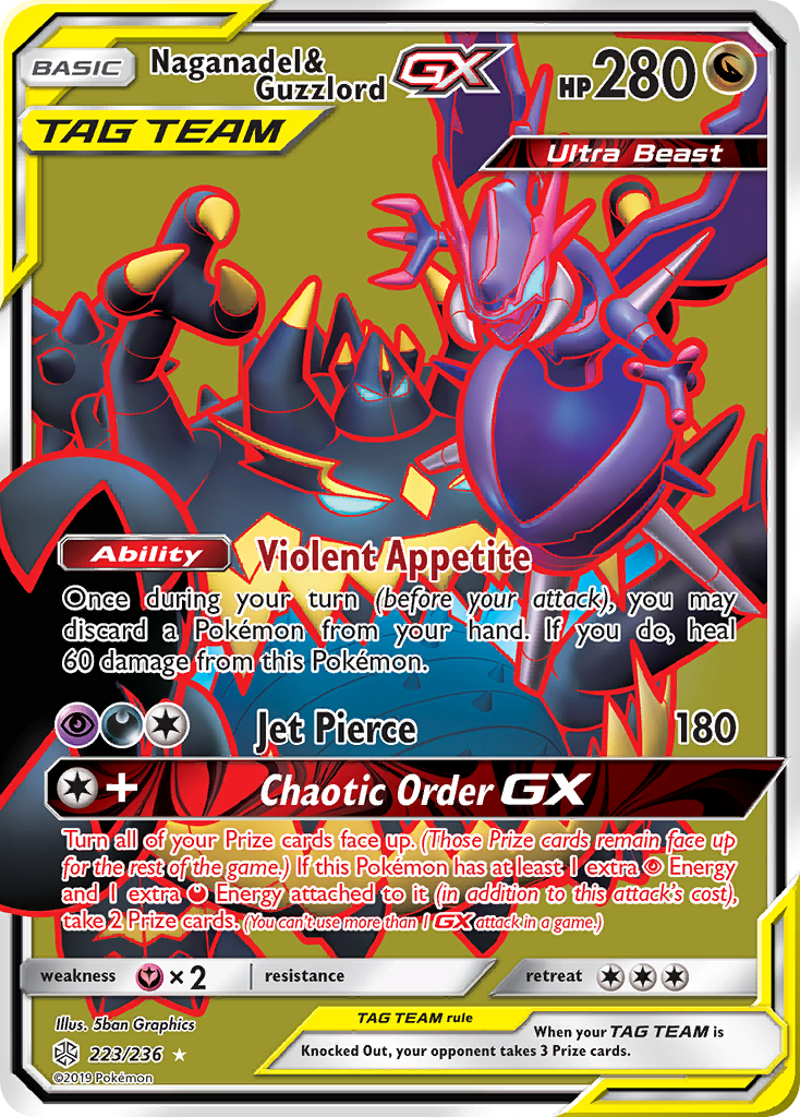 Naganadel & Guzzlord-GX (223/236) - [Full Art] Cosmic Eclipse (CEC)