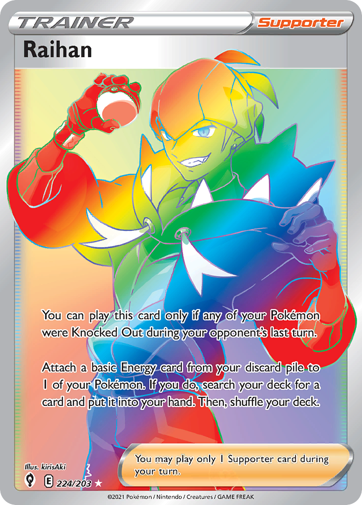 Raihan (224/203) - [Rainbow Holo] Evolving Skies (EVS)