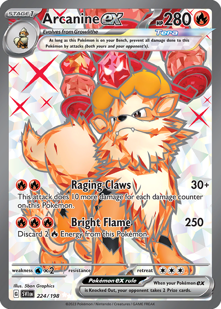 Arcanine ex (224/198) - [Full Art] Scarlet & Violet (SVI