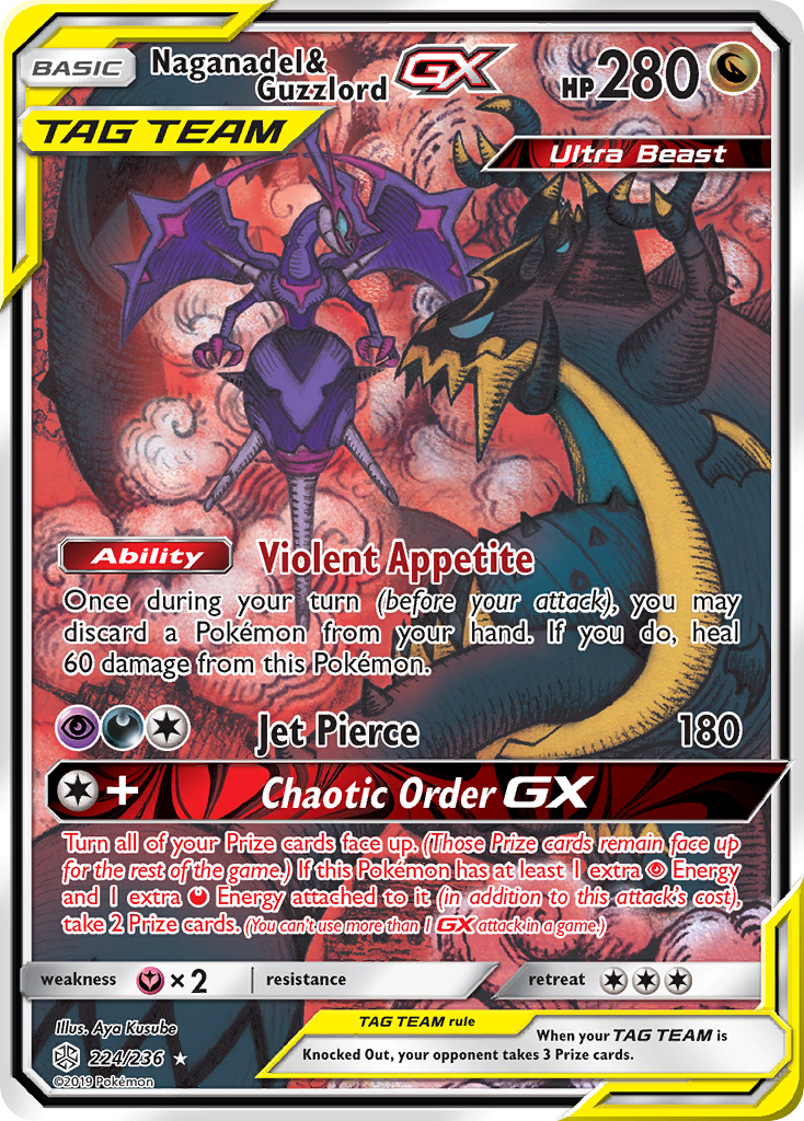 Naganadel & Guzzlord-GX (224/236) - [Alternate Art] Cosmic Eclipse (CEC)
