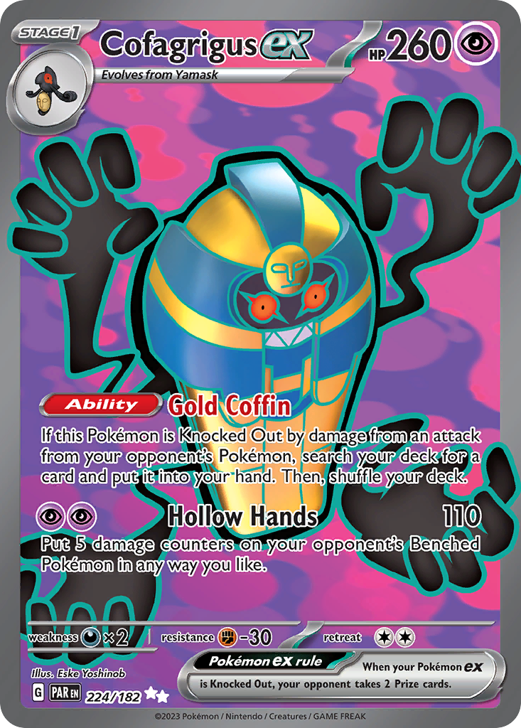 Cofagrigus ex (224/182) - [Full Art] Paradox Rift (PAR)