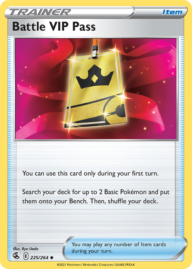 Battle VIP Pass (225/264) - [Reverse Holo] Fusion Strike (FST)